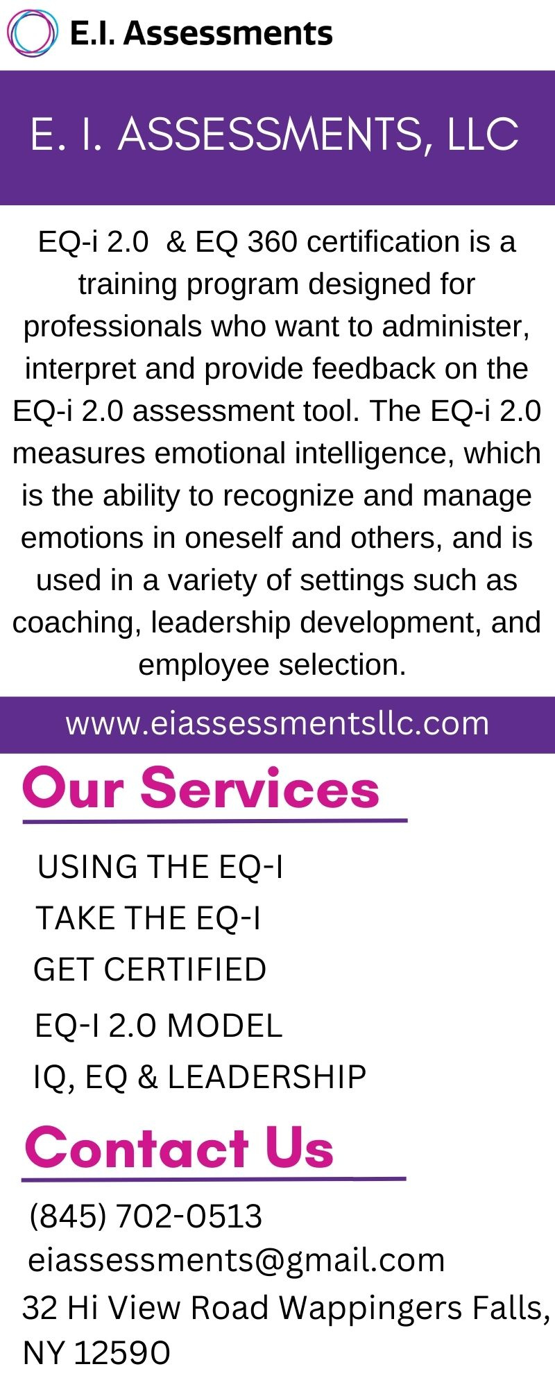 Looking For EQi 2 0 EQ 360 Certification? by E I ASSESSMENTS LIC on