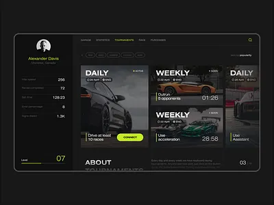 Keyboard racing branding car car racing concept design game game ui grid keyboard minimal racing sport car ui ux uxui web