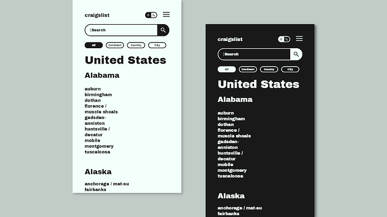 Craigslist Mobile (Redesign Concept) by A. BKNYO. on Dribbble