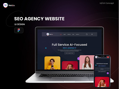 SEO & Digital Marketing Agency - Website UI Design landing page website design