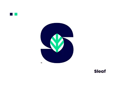 Sleaf - Logo Design alphabet logo app logo branding clever logo design eco logo environment logo famous logo graphic design green logo illustration leaf logo logo logo design s logo simple logo smart logo sustainable logo vector