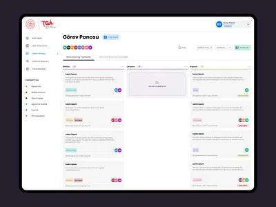 Project Management Dashboard canban dashboard design project project management shot task ui website