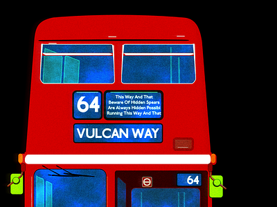 night bus 64 illustration london noise routemaster shunte88 transport vector