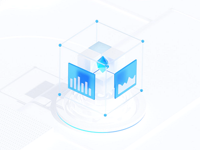 Data O&M Monitoring 3d animation design illustration