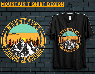 MOUNTAIN T-SHIRT DESIGN adventure adventure t shirt design apparel branding clothing design fashion graphic design hiking hiking t shirt design hoodie illustration mountain t shirt design mountains t shirt t shirt design t shirt illustration vintage vintage appreal vintage t shirt design