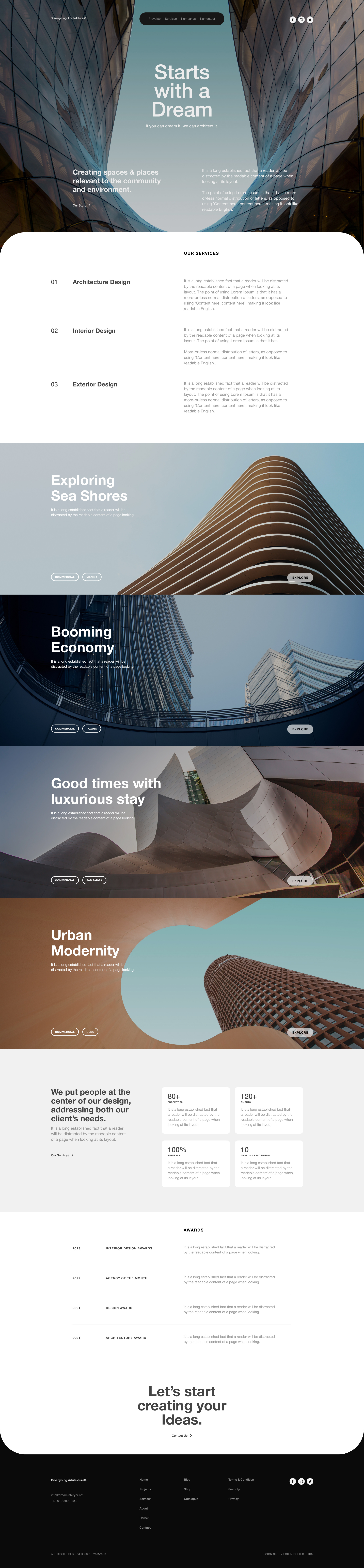 Disenyo ng Arkitektura 3d architecture branding construction design firm interior landingpage ui uidesign uidesigner webdesign webdesigner website