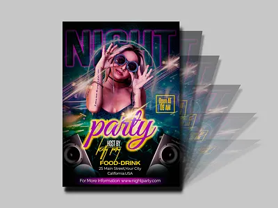 Party Flyer Template brand identity branding brochure design event event flyer flyer flyer design flyer designer flyer template flyers flyers design graphic design night party flyer night party flyer design party party flyer party flyer design print valentines