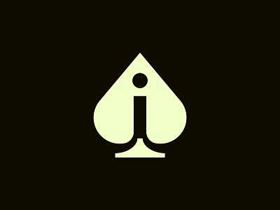 I Ace Logo ace brand brand identity branding card casino design identity lettermark logo logos negative space spade
