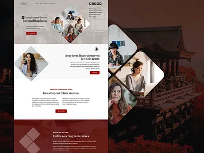 Financial Research Website Study branding business commerce cover photo design elementor entrepreneur finance graphic design hero illustration red research small business ux web design wordpress