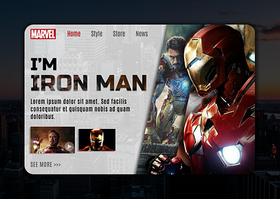 Iron Man design figma graphic design illustration marvel ui ux