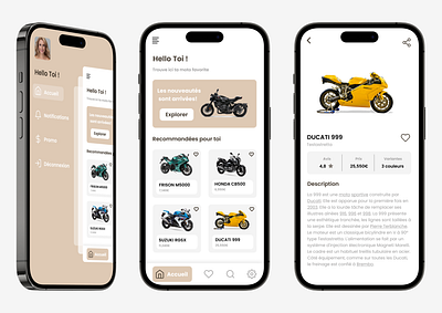 Maquette shop moto app application branding design figma graphic design illustration logo mobile design mobileapp motion graphics moto shop typography ui ux vector