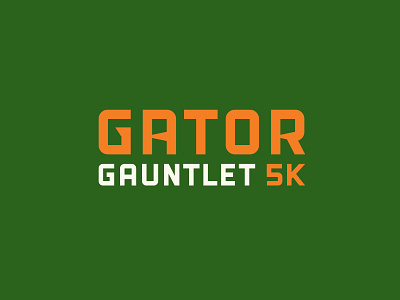 Gator 5k design gator logotype race type typography vector