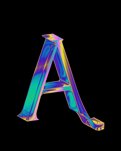 A - 36 Days of Type 36daysoftype 36dot 36dot a 3d type 3dlettering a design graphic design lettering serif type typography