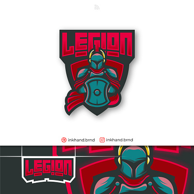 Legion esport logo animation brand brand identity branding design esport graphic design illustration knight logo legion logo logo mascot mascot logo vector