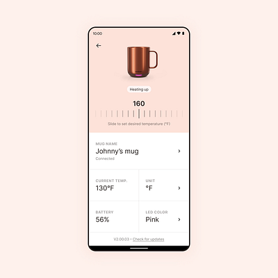 Smart Cup ui