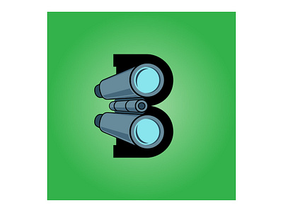 Letter B alphabet art b binoculars concept design illustration letter letter b logo