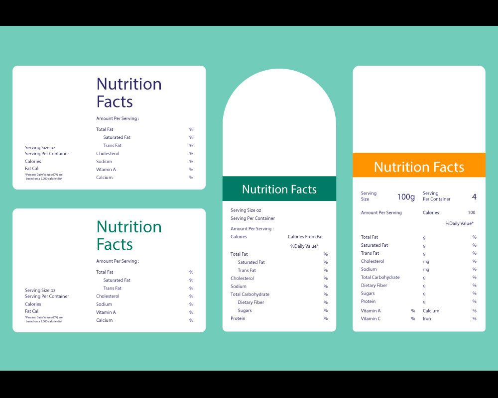 Vector flat design nutrition label by Md alamin on Dribbble