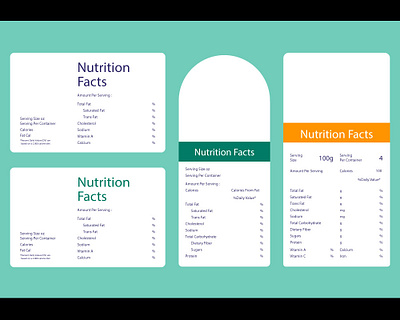 Vector flat design nutrition label app branding business card design graphic design illustration logo logo brandinq