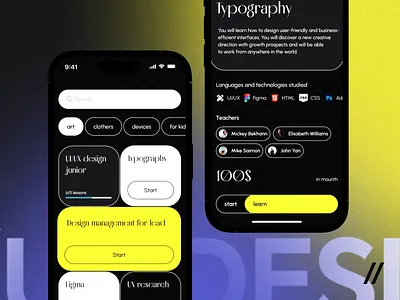 Education Mobile IOS App android animation app app design app interaction course dashboard design education elearning ios learning mobile mobile app mobile ui motion online ui uiux ux