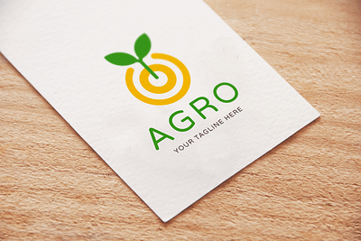 Vector flat agricultural plant logo agriculture branding business circle design eco farming field graphic green identity logo name organic paper plant smart vector wood yellow