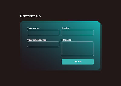 Contact form dailyui graphic design illustration typography ui ux