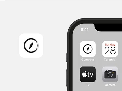 Compass app icon app app icon branding compass design graphic design ios logo logotype mobile symbol ui