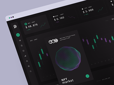 Cryptocurrency statistics and exchange service app bitcoin branding crypto dashboard design illustration nft ui ux