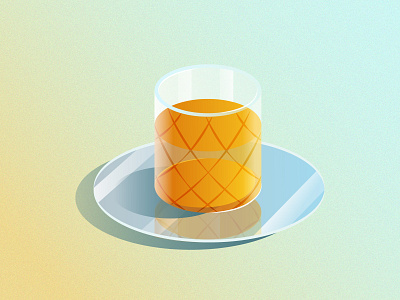 Iced tea glass gradient iced tea illustration vector