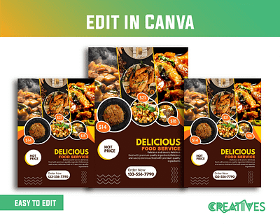 Best Restaurant | Coffee Shop Flyer app branding canva canva template customizable flyer design editable flyer flyer graphic design illustration instant download logo restaurant flyer ui vector