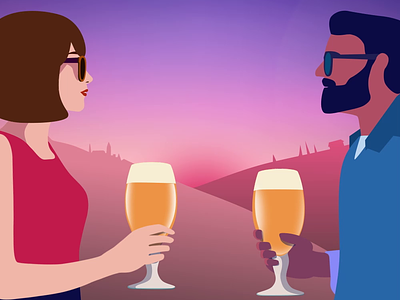 Cheers animation 2d cheers design drinking duik bassel illustration motion graphics