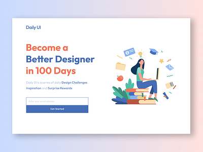 Daily UI 100 - Redesign Daily UI Landing Page adobe xd app daily ui daily ui 100 daily ui challenge daily ui landing page dailyui design figma landing page redesign redesign daily ui landing page ui ui design uiux ux ux design web design website