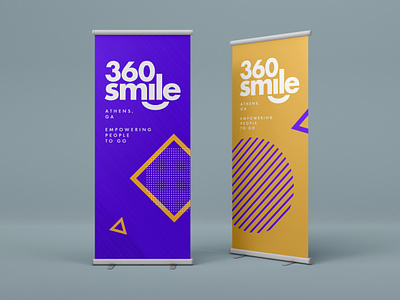 360smile Branding Project 360 brand branding christian church community design faith based gold graphic design logo nonprofit professional purple smile typography yellow