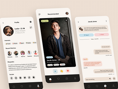 Dating App — Lovio ai app design clean dating app design dribbble figma minimal minimalist mobile interface mobile ui product design ui ui design uiux user interface