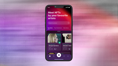 Digital fan experience platform: mobile app android animation app application blockchain branding colorful design digitalassets glass gradient ios minimal mobile music nft shop ui ux web3