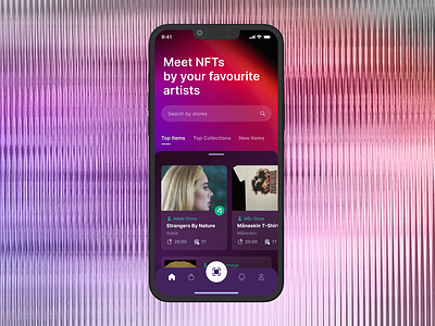 Digital fan experience platform: mobile app android animation app application blockchain branding colorful design digitalassets glass gradient ios minimal mobile music nft shop ui ux web3