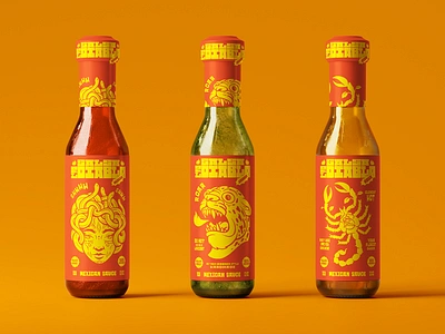 "Salsa del Diablo" packaging design branding design graphic design illustration logo packaging design typography vector