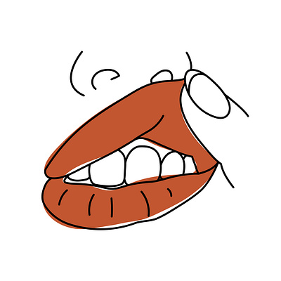 Orange sexy lips design girl graphic design illustration line style lips minimalistic orange sexy vector woman