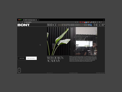 BONT® - Website V2 black clean course landing layout minimal narrative premium typography ui web design website