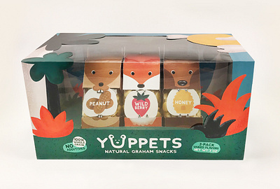 YUPPETS Reduced Waste Packaging branding child creative cute design food graphic design illustration kids design logo package packaging personal project recycle reduce repurposed reusable toy unique