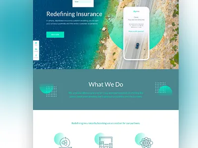 Redefining Insurance branding insurance motion graphics nocode webflow website wordpress