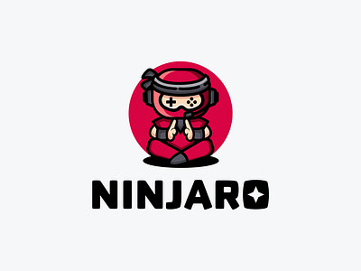 Ninjaro branding character design designer game design gamer gaming gaming logo graphic design illustration logo logodesigner logos mascot design ninja ninja design play playful vector vedio game