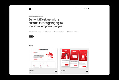 Template for Framer UI/UX Portfolio framer template ui ui design uidesign