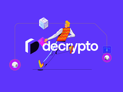 Decrypto key illustrations branding crypto design digital art editorial graphic design illustration illustrator vector vectors