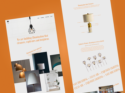 Pure Air Lighting graphic design lights redesign ui websiteredesign