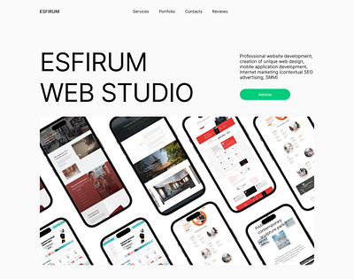ESFIRUM web studio - redesign landing redesign ui ux web webdesign