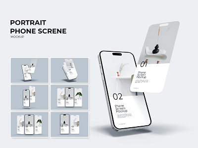 Portrait Phone Screen Mockup app mockup brand branding business company corporate mock mockup phone mockup ui ux web mockup website mockup