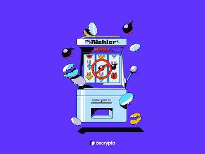 Decrypto illustrations arcade brand branding crypto cryptocurrency design digital coin editorial graphic design illustration illustrator slot machine vector vectors