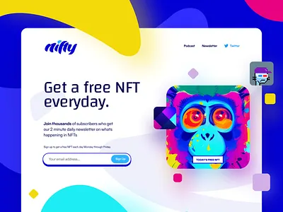 Nifty Brand Concept bayc blockchain branding crypto design eth ethereum logo newsletter nft nifty pattern sol solana team unfold wallet web website