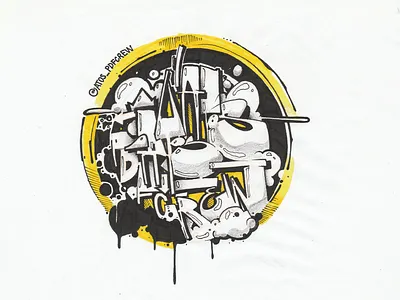Circle graffiti graffiti art illustration
