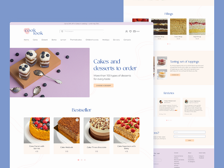 Online store Look Cook by Yana Shymko on Dribbble